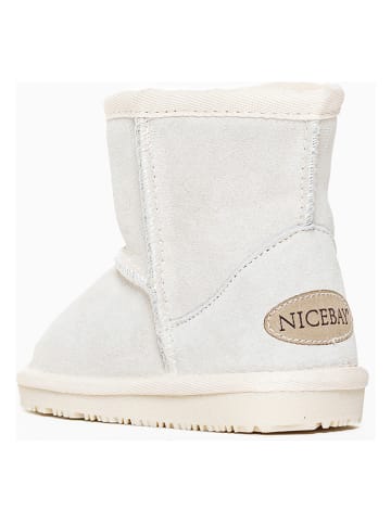 NICEBAY Leren winterboots "Bevis" lichtgrijs