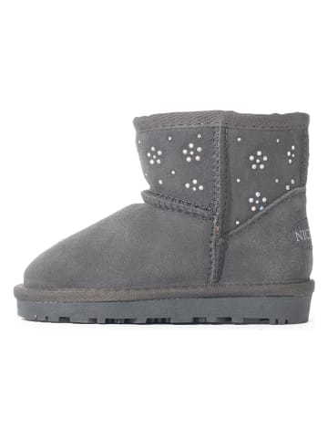 NICEBAY Leren winterboots "Miele" grijs