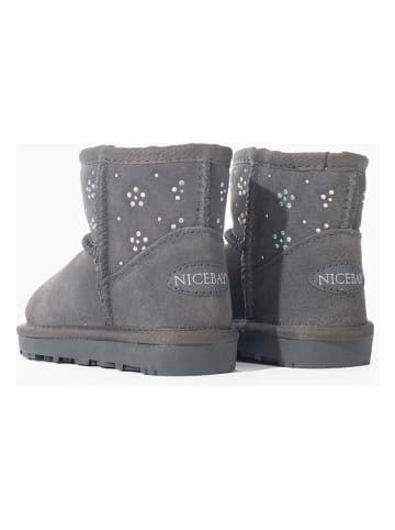 NICEBAY Leren winterboots "Miele" grijs