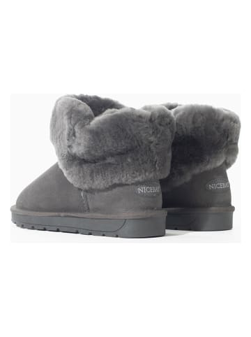 NICEBAY Leren winterboots "Freya" grijs
