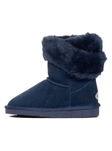 NICEBAY Leren winterboots "Fiore" donkerblauw
