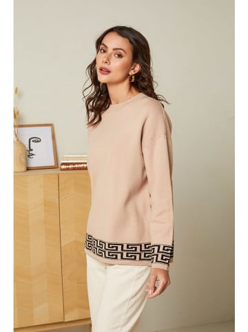 Soft Cashmere Sweter w kolorze karmelowo-czarnym