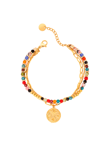 MENTHE À L'O Vergulde armband met kristallen