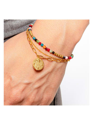 MENTHE À L'O Vergulde armband met kristallen