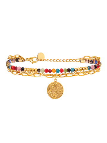 MENTHE À L'O Vergulde armband met kristallen