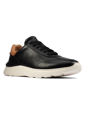 Clarks Leder-Sneakers "SprintLiteLace" in Schwarz/ Hellbraun