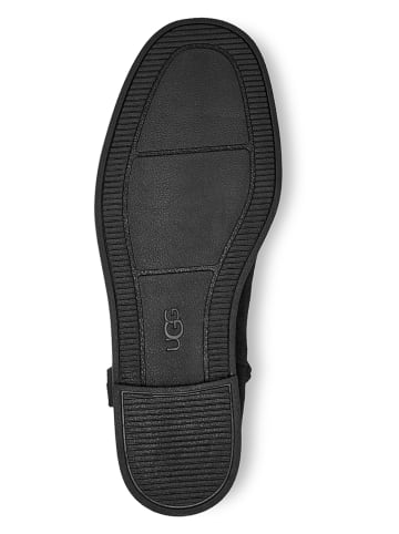 UGG Skórzane botki w kolorze czarnym