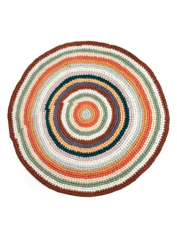 Sebra Dywan bawełniany ze wzorem - Ø 100 cm