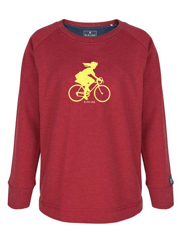 elkline Sweatshirt "Two Wheels" rood