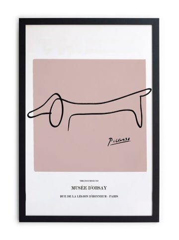 The Wild Hug Druk artystyczny "Picasso Dog" w ramce - 30 x 40 cm