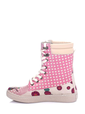 Streetfly Boots in Beige/ Pink/ Bunt
