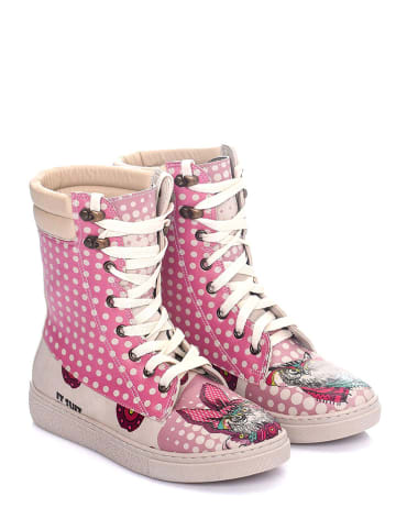 Streetfly Boots in Beige/ Pink/ Bunt