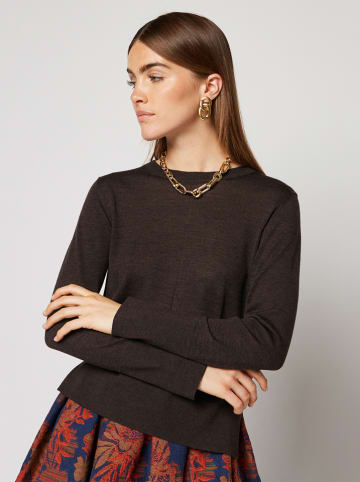 Rodier Wełniany sweter w kolorze brązowym