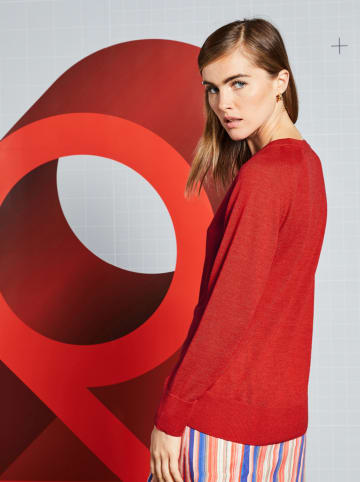 Rodier Wełniany sweter w kolorze czerwonym