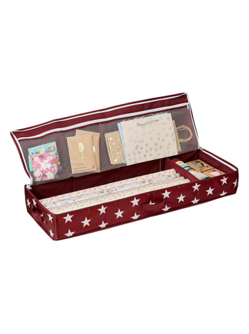 STORE IT Geschenkpapier-Organizer in Weinrot - (B)90 x (H)12 x (T)30 cm