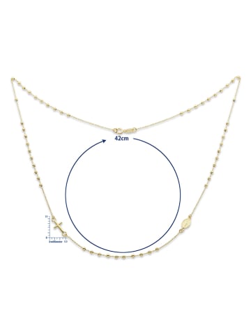 Revoni Gold-Halskette mit Schmuckelementen - (L)42 cm