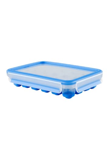 Emsa Eiswürfelbox "Clip & Close" in Blau - (B)22,5 x (H)5 x (T)16,5 cm