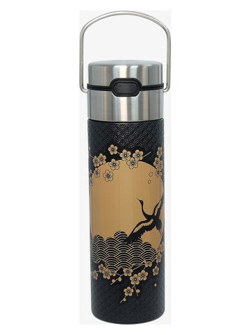 Eigenart Edelstahl-Teeflasche "Leeza - Komorebi" in Gold/ Schwarz - 500 ml