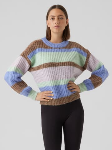 Vero Moda Sweter "Wine" w kolorze niebiesko-biało-lawendowym
