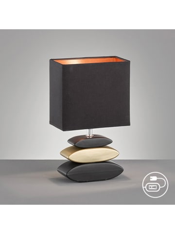 FISCHER & HONSEL Lampa stołowa "Liner" w kolorze czarnym - 17 x 29 x 10 cm