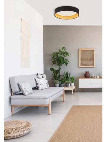 FISCHER & HONSEL Lampa sufitowa LED "Sete" w kolorze czarnym - Ø 40 cm