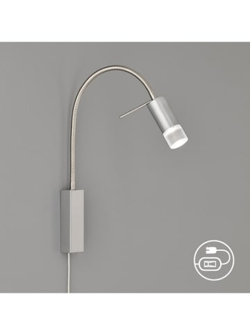FISCHER & HONSEL Lampa ścienna LED "Flex" w kolorze srebrnym - wys. 40 cm
