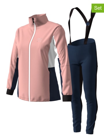 Halti 2-delige outfit "Wisla" lichtroze/donkerblauw