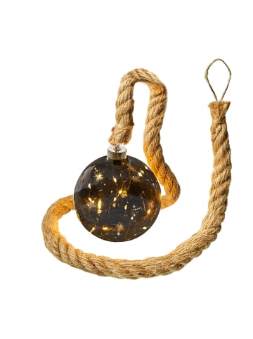 AMARE Decoratieve ledhanger zwart/lichtbruin - Ø 10 cm