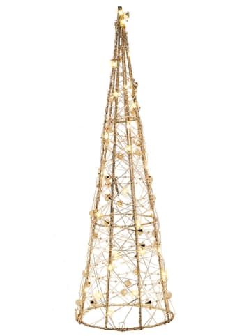 AMARE Ledpyramide goudkleurig - (H)40 cm