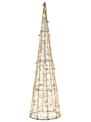 AMARE Piramidka LED w kolorze złotym - wys. 60 cm
