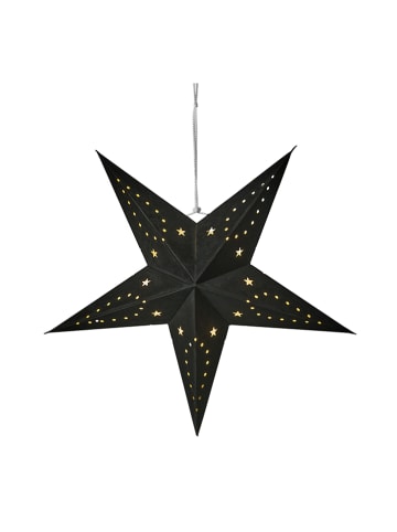 AMARE Papierowa gwiazda LED w kolorze czarnym - 45 x 45 cm
