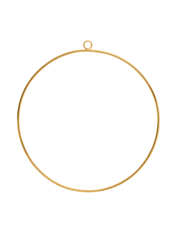 AMARE Decoratieve metalen ring goudkleurig - Ø 30 cm