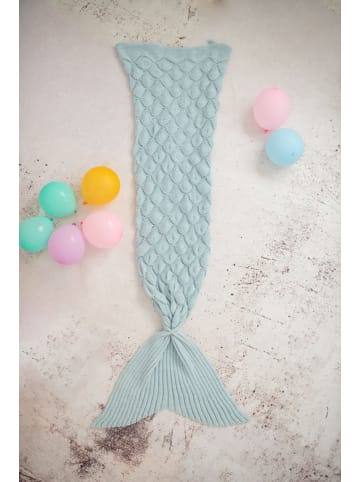 Crochetts Koc "Mermaid" w kolorze błękitnym - dł. 195 cm