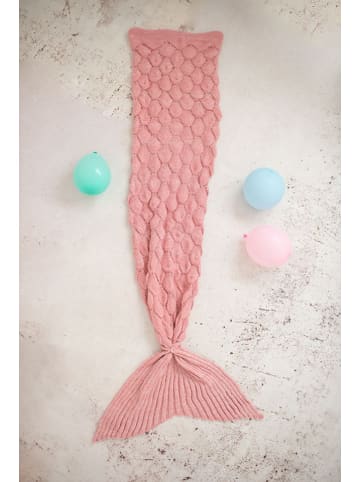 Crochetts Koc "Mermaid" w kolorze różowym - dł. 195 cm