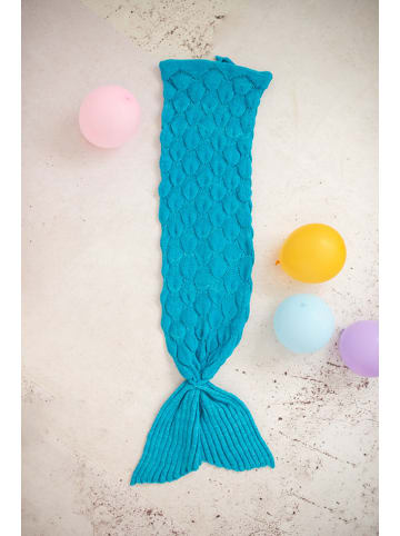 Crochetts Beindecke "Meerjungfrau" in Blau - (L)90 cm