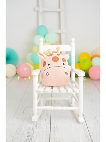 Crochetts Szydełkowana poduszka "Pinky" w kolorze jasnoróżowym - 23 x 24 x 9 cm