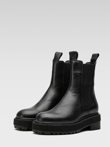 Gino Rossi Leren chelseaboots zwart