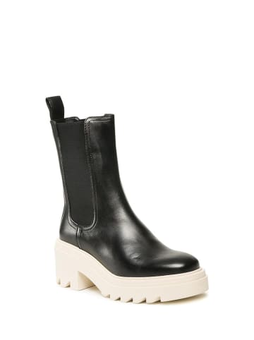 Gino Rossi Leren chelseaboots zwart/beige