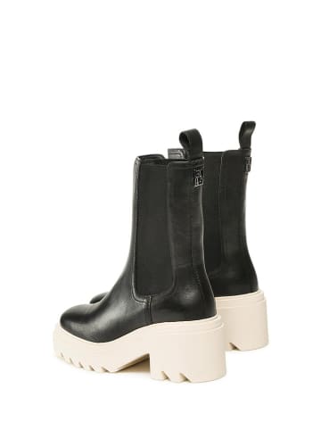 Gino Rossi Leder-Chelsea-Boots in Schwarz/ Beige