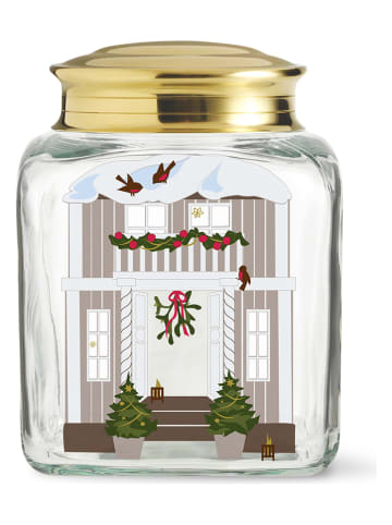 Holme Gaard Weihnachtsgebäckglas "Holmegaard" in Transparent/ Bunt - (H)16 x Ø 12 cm