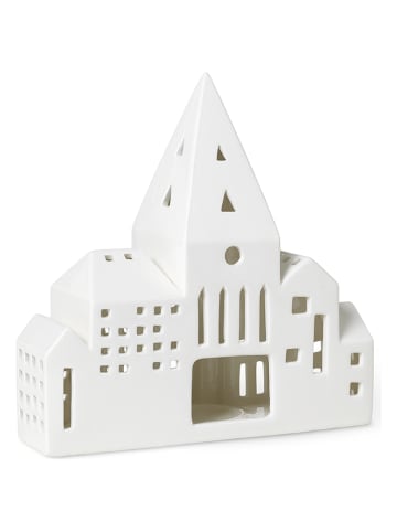 Kähler Theelichthouder "Urbania Iyshus" wit - (B)20,5 x (H)21 x (D)8 cm