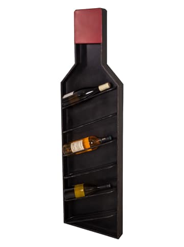 Anticline Uchwyt w kolorze czarnym na butelki - 35 x 124 x 6 cm