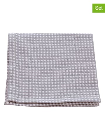 Overbeck and Friends Ściereczki (2 szt.) "Elli" w kolorze szarym do naczyń - 35 x 35 cm