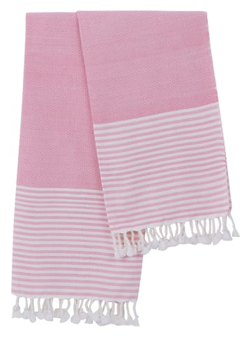Overbeck and Friends Hamamtuch "Elli" in Rosa - (L)180 x (B)100 cm