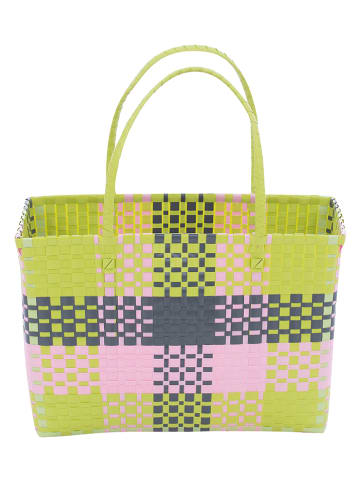 Overbeck and Friends Shopper "Klara" groen - (B)43 x (H)28 x (D)23 cm