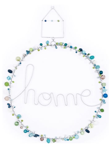 Overbeck and Friends Decoratieve hanger "Nordic" blauw/groen - Ø 22 cm
