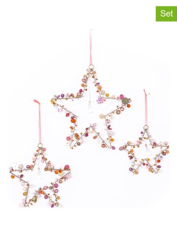 Overbeck and Friends 3-delige set: decoratieve hangers "Marigold" meerkleurig