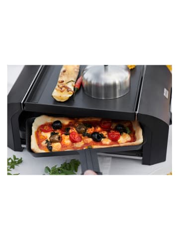 Stöckli Dubbele raclettepan "PizzaGrill" zwart - (B)21 x (H)10,5 cm