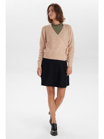 NÜMPH Sweter "Nualberta" w kolorze beżowym