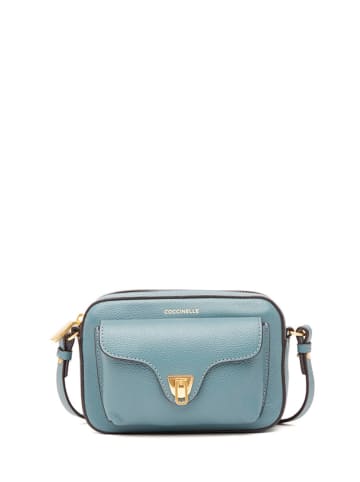COCCINELLE Leren schoudertas turquoise - (B)18 x (H)11,5 x (D)5 cm